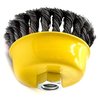 Superior Steel 4" Wire Cup Brush, 5/8-11 Thread - Knotted Wire 8500 RPM S1829